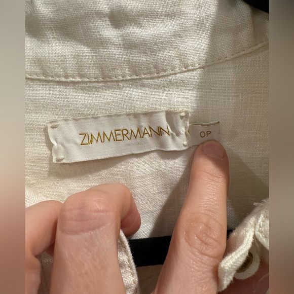 Zimmermann white linen utility jumpsuit - Picture 3 of 6